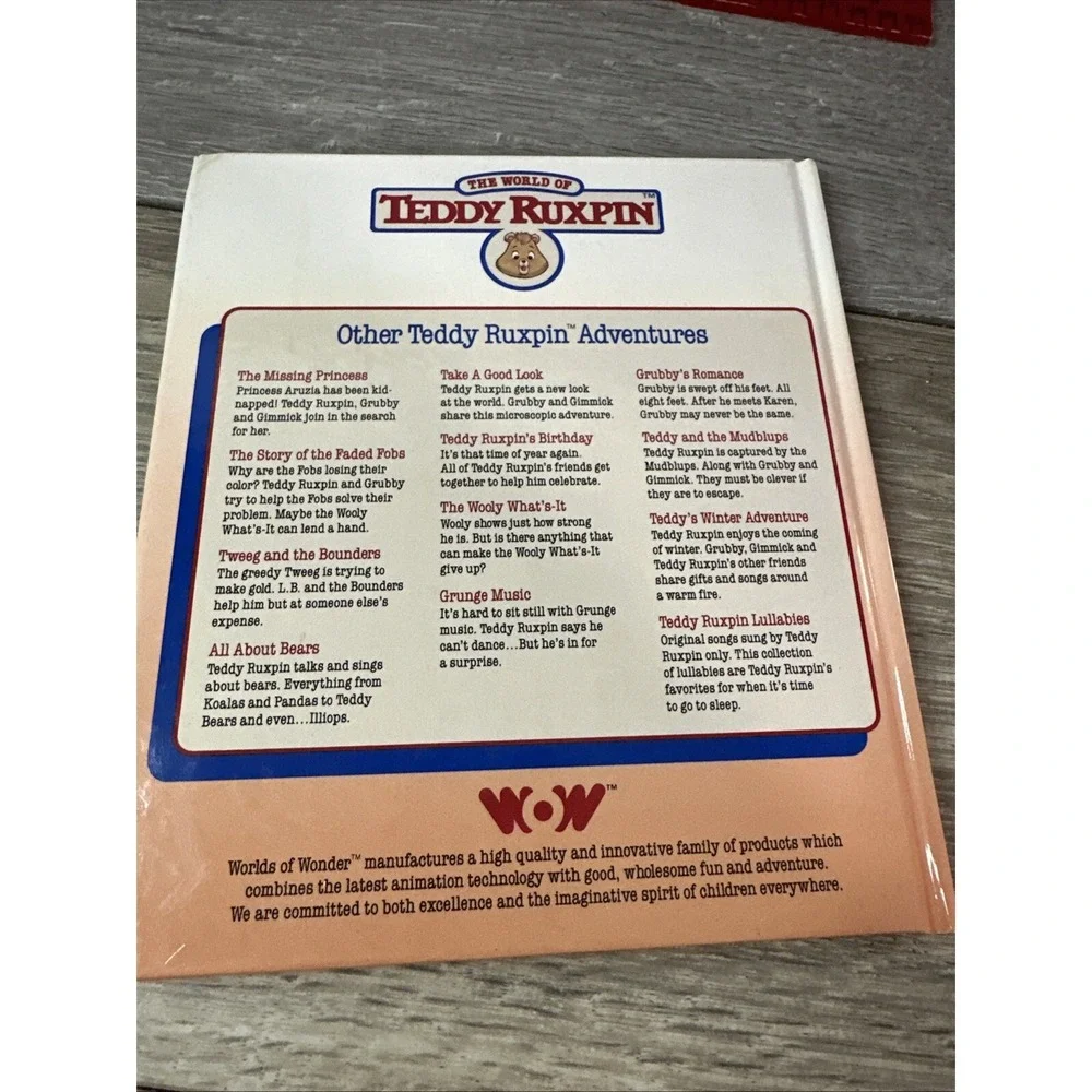 Vintage 1985 Teddy Ruxpin‎ The Airship Hardcover Book Worlds of Wonder WOW 80s